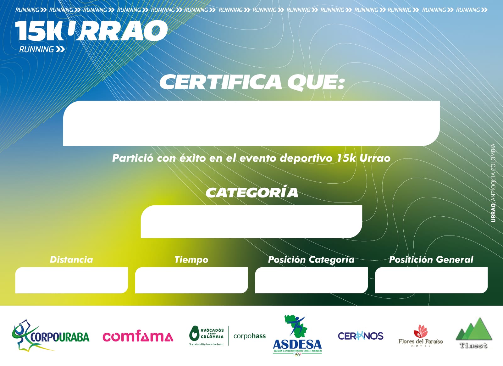 Certificado 15K URRAO